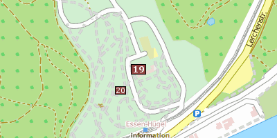 Villa Hügel  Stadtplan