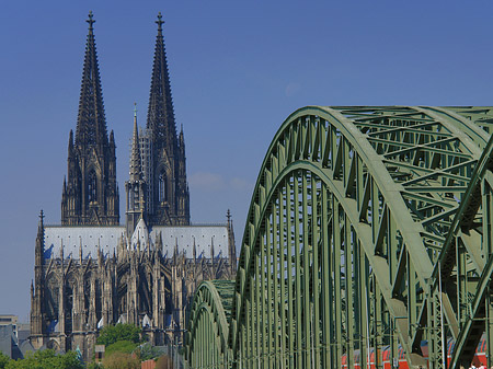 Foto Hohenzollernbrücke beim Kölner Dom