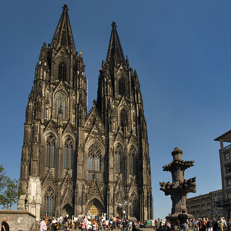 Foto Kreuzblume vor Kölner Dom - Köln