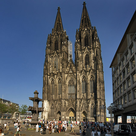 Kreuzblume vor Kölner Dom