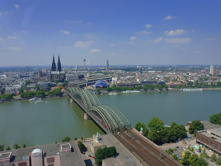 Foto Hohenzollernbrücke und Kölner Dom