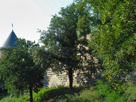 Foto Stadtmauer und Sachsenturm am Sachsenring - Köln